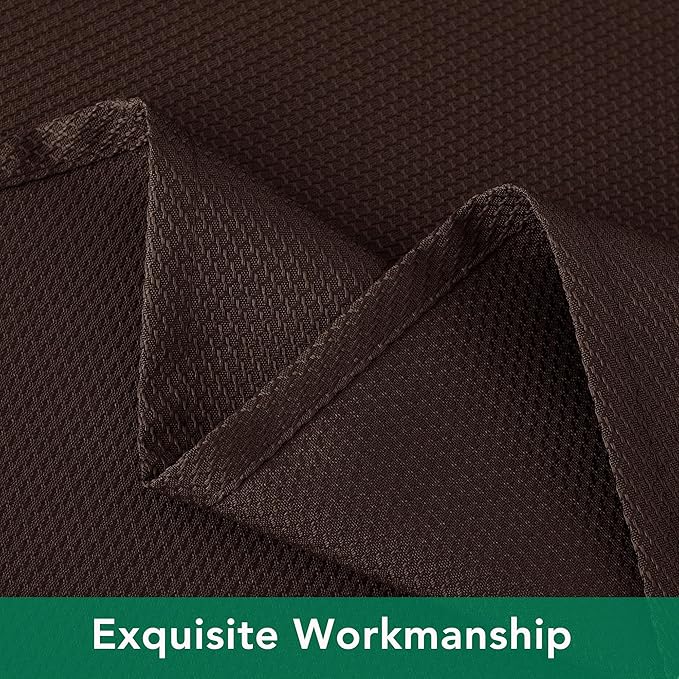 Biscaynebay Textured Fabric Tablecloths 60x108 Inches Rectangular, Brown Water Resistant Tablecloths for Dining, Kitchen, Wedding and Parties etc. Machine Washable