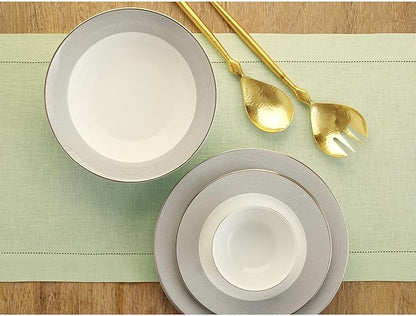Solino Home Linen Table Runner 36 Inches - 100% Pure Linen Sage Green Hemstitch Table Runner 14 x 36 Inch Ideal for Dresser and Coffee Tables - Fall, Thanksgiving, Christmas - Classic Hemstitch