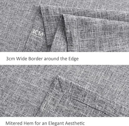maxmill Flaxy Faux Linen Table Cloth with 2-Tone Slubby Texture Wrinkle Free Anti-Shrink Soft Tablecloth for Kitchen Dining Tabletop Outdoor and Indoor Use Rectangle 60 x 104 Inch Light Gray