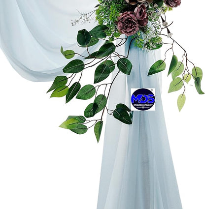 MDS Halloween Chiffon Draping Fabric - 1 Panel, 30" Wide x 100ft Long - Sheer Spooky Arbor & Canopy Drapery for Haunted House Backdrops, Party Ceilings, DIY Costumes & Themed Events - Baby Blue