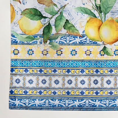 Maison d' Hermine Table Runner 100% Cotton Single Layer Table Runners 108 inches Long Decorative for Home Kitchen Dining Party Baby Shower Wedding Bridal Shower Spring Summer (Citrus, 14.50" x 108")
