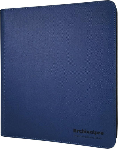 12 Pockets Premium Card Binder 480 Cards Trading Card Binders Side Load Card Storage Display Album(12 Pocket 480 Card Slot,Blue)