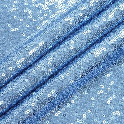 Eternal Beauty Baby Blue Sequin Backdrop, 4x7 Ft Glitter Background Curtains for Shimmer Photography Party Wedding Birthday Back Drop Decor