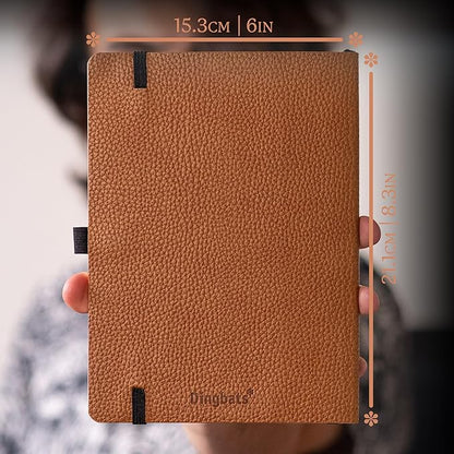 Dingbats A5 Wildlife Ruled Notebook Journal - Premium Vegan Leather Softcover Executive Journal for Women & Men - Work, Note Taking, Writing & Travel