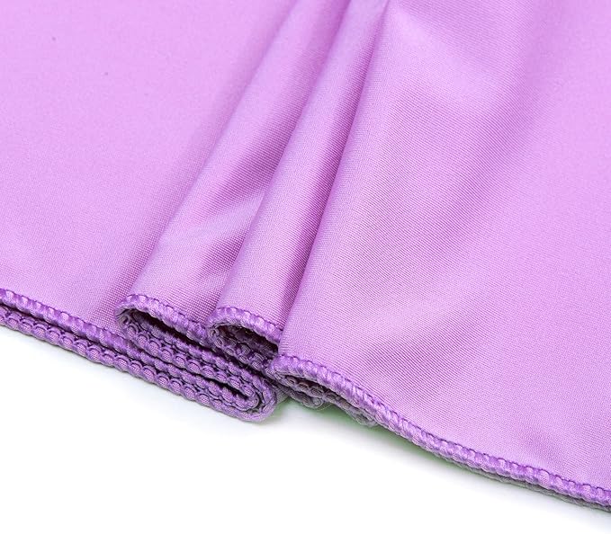 MDS Pack of 250 Spandex Chair Sashes Bows Elastic Stretch Dining Chair Bands Ties Without Slider Buckle Universal fits for Wedding Baby Shower Birthday Party Banquet Event Decoration - Light Purple