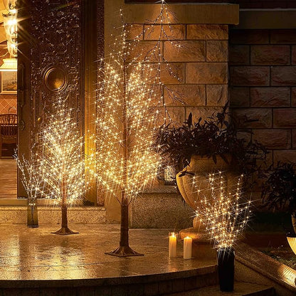 Hairui Lighted Brown Twig Branches Plug in with Dimmer and Timer 32IN 200 LED Fairy Lights, Lighted Willow Branches for Indoor Outdoor Home Room Christmas Decoration (Vase Excluded)