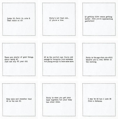 Five Star Napkins 40th Birthday Quotes White Cotton Cocktail Napkins, Beverage Napkins, Bar Napkins, Cloth Napkins, Party Napkins, Events, Holidays, Weddings, Birthdays, Disposable, 4.5" x 4.5"- (50x)