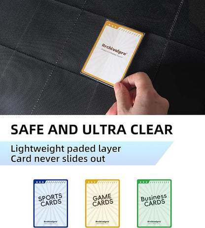 20 Pockets Premium Card Binder 1280 Cards Trading Card Binders Side Load Card Storage Display Album(20 Pocket 1280 Card Slot,Black)