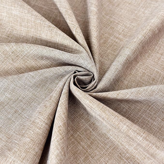 Fitable Faux Linen Tablecloths Rectangle 60 x 120 Inch - 2 Pack Neutral Table Clothes for 8 Foot Tables, Nature Faux Burlap Kitchen Table Covers for Dining, Party, Farmhouse, Banquet, Buffet