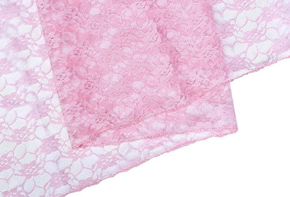 MDS Pack of 12 Wedding 12 x 108 inches Satin Table Runner for Wedding, Decorations for Birthday Parties, Banquets, Graduations, Engagements, Runners fit Rectangle, Round Table- Blush Pink