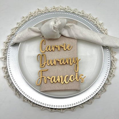 Wedding Name Tags, Personalized Place Cards Table Decoration For Birthdays, Bachelorette,Parties, and Events, Escort Name tags