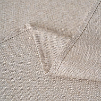 NLMUVW Square Linen Tablecloth 54x54 Inch, Rustic Textured Table Cloth Water Resistant Farmhouse Table Cover for Kitchen Dining Party Coffee, Oatmeal