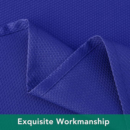 Biscaynebay Textured Fabric Round Tablecloths 60" for Round Tables diameters from 28" to 48", Royal Blue Water Resistant Folding Table Covers Washable for Dining, Kitchen, Wedding, Parties etc