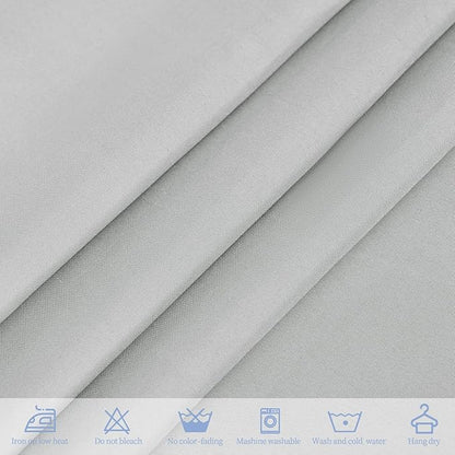 6 Pack Light Grey Rectangular Tablecloths, 60 x 126 Inch, Polyester/Fabric, Wrinkle & Stain Resistant, Classic Style, Perfect for 8ft Tables, Weddings, Banquets, Parties