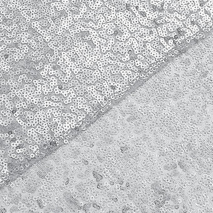 Sugargirl Silver Sequin Backdrop Curtain 2FTx8FT Glitter Background Drapes Sparkle Photography Backdrop for Party Wedding Birthday Wall Decor（2 Panels,Silver