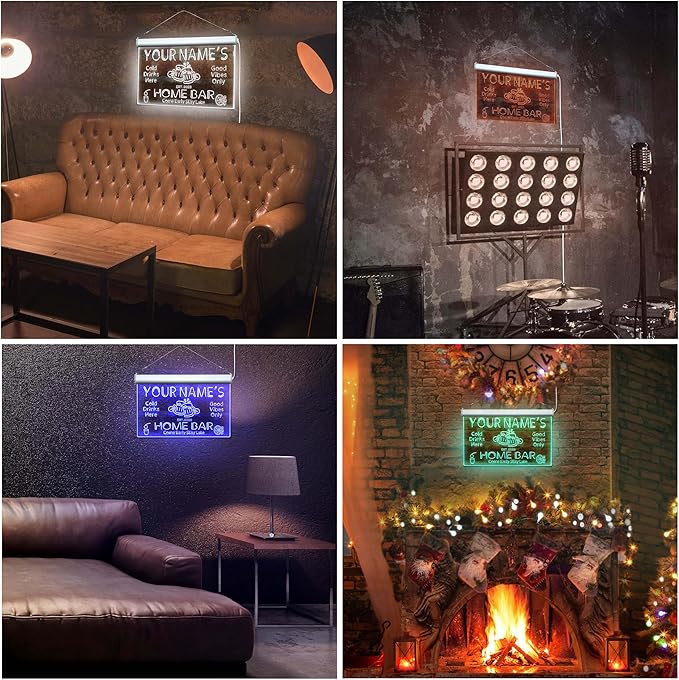 ADVPRO Personalized Your Name Custom Home Bar Beer Established Year Single Color LED Neon Sign 16 x 12 Inches st4s43-p11-tm-w