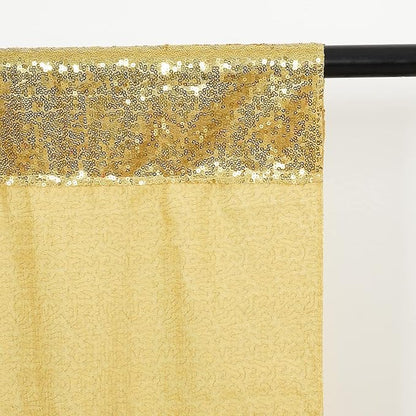 Poise3EHome 8Ft x 10Ft Gold Sequin Backdrop, Glitter Thick Satin Sequin Background Drapes,Sequence Xmas Thanksgiving Backdrop for Wedding Party Holiday Festival Decor