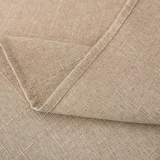 NLMUVW Square Burlap Table Cloth 54 x 54 Inch, Linen Tablecloth Water Resistant Farmhouse Rustic Textured Table Cover for Dining Kitchen Card