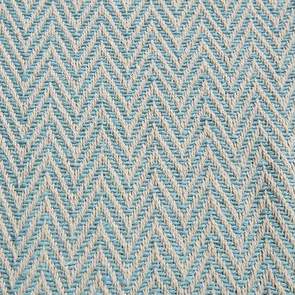DII Woven Basic Tabletop Collection Chevron Table Runner, 15x72, Aqua