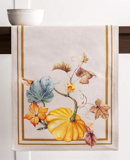 Maison d' Hermine Table Runner 100% Cotton Double Layer Table Runners 72 inches Long Decorative for Home Kitchen Dining Party Baby Shower Wedding Bridal Shower (Potiron, 14.50" x 72")