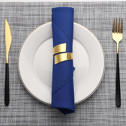 Gold Napkin Rings Set of 10, Metal Material (Gold, Normal)