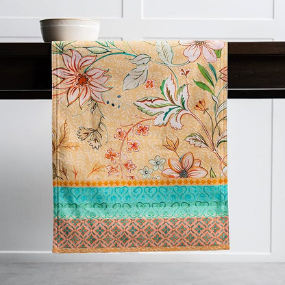 Maison d' Hermine Table Runner 100% Cotton Double Layer Table Runners 108 inches Long Decorative for Home Kitchen Dining Party Wedding Bridal Shower Spring Summer (Luxury Loft – Peach, 14.50" x 108")