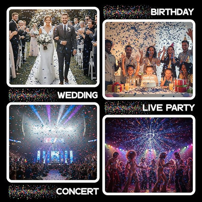 Ultimate Confetti Dark Blue Biodegradable Confetii - Rectangular Fluttering Tissue Paper Confetti for Cannon and Launcher use - Birthday Confeti, Wedding, Parties and Table Decoration - 1 lb, 16 oz