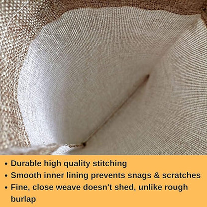 Supply Friend 50 Small Burlap Bags with Drawstring, 4x6 Inch Rustic Gift Bag Bulk Pack for Birthday, Wedding, Party Favors, Advent, Christmas, Holiday Gift Wrap, Jewelry and Treat Pouches