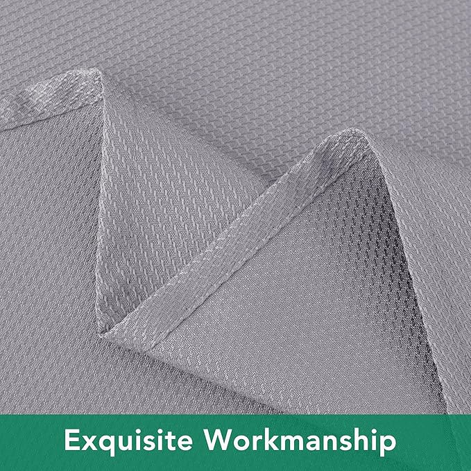Biscaynebay Textured Fabric Tablecloths 70x120 Inches Rectangular, Silver Grey Water Resistant Spill Proof Tablecloths for Dining, Kitchen, Wedding and Parties, Machine Washable