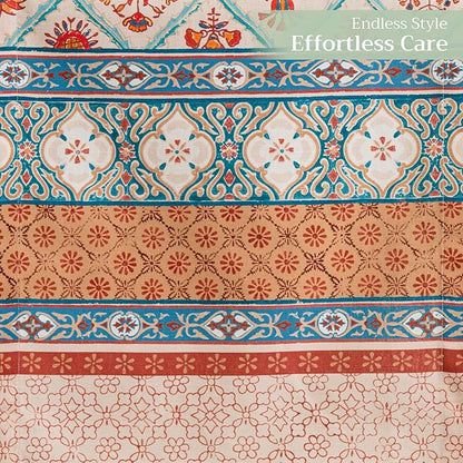 Maison d' Hermine Table Runner 100% Cotton Single Layer Table Runners 72 inches Long for Thanksgiving Christmas Decorations Home Kitchen Dining Party Wedding (Romane, 14.5" x 72")
