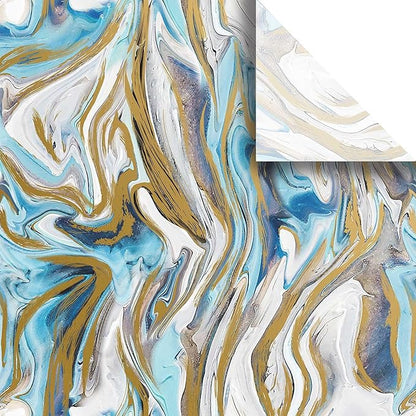 Colors of Rainbow Beautifully Designed Print Tissue Paper (12 Sheets, 20 inch X 29 inch) for Decoupage Gift Wrapping Gift Bag Party Decoration Craft Project Handmade Items (Marbleized)