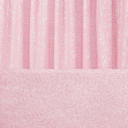 Pink Sequin Backdrop 2 Panels 2FTx8FT Birthday Party Backdrop Curtains Glitter Baby Shower Backdrop Pink Backdrop