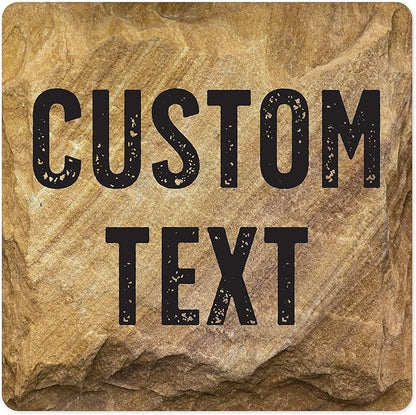 Custom Sign, Custom Street Sign, 11 Font Colors, 13 Font Styles, 4 Hole Options, 22 Sizes, 12x12 Inches, Rust Free DiBound, Fade Resistant, Made in USA by My Sign Center (Stone)