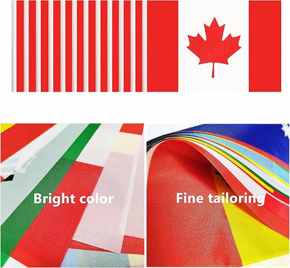 12 Pack Canada Desk Flags Set, Canadian Small Mini Table Office Flags With 12" Solid Black Pole, Black Base and Spear Top, Miniature Desktop Flag, Home Decoration, Office Decoration, Festival
