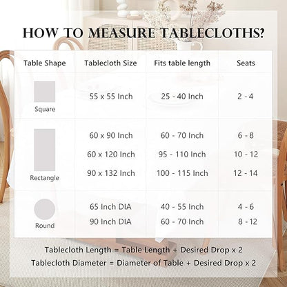 100% Pure Linen Tablecloths 60x90Inches,Rectangle Table Cloth for Dining,Picnic,Weddings and Restaurants,Durable Stonewashed Tablecloths (Re-White, Rectangle - 60 x 90 Inch)