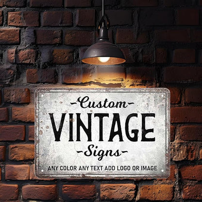D-Story Personalized Metal Sign, 12.0 inches x 8.0 inches, Modern Decorative Signage, Custom Text, Rust and Fade Resistant, Office, Home, Delivery Signs
