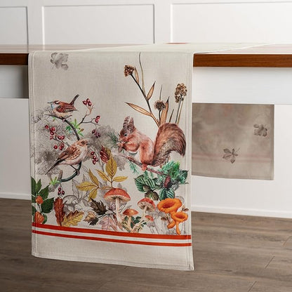 Maison d' Hermine Table Runner 100% Cotton Double Layer Table Runners 108 inches Long for Thanksgiving Christmas Decorations Home Kitchen Dining Party Wedding (Recolte, 14.5" x 108")
