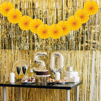 Morange Party Decorations,,Halloween Decor Events Accessories，Orange Birthday Decorations,Sunset Party Decorations,Party Fans 30 Color DIY Set (Morange)