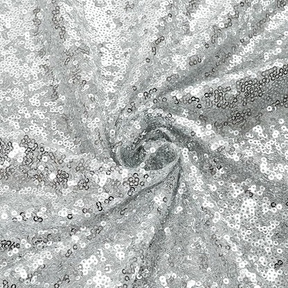 Eternal Beauty Sequin Backdrop Curtains, 2x8 Ft-2 Panels Silver Back Drop for Shimmer Photography Party Wedding Birthday Decor