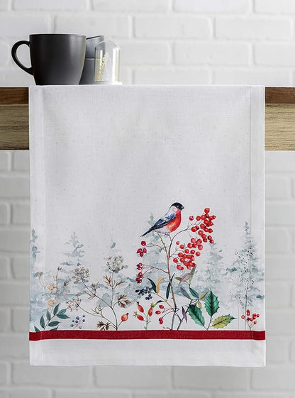 Maison d' Hermine Table Runner 100% Cotton Single Layer Table Runners 60 inches Long Decorative for Home Kitchen Dining Party Baby Shower Wedding Bridal Shower (Morzine, 14.50" x 60")