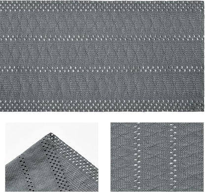 Artoid Mode Dark Grey Farmhouse Woven Rustic Hollow Table Runner, Seasonal Holiday Hollow Kitchen Dining Table Decoration for Home Party Decor 12x120 Inch