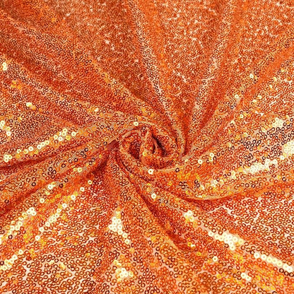 Poise3EHome 4Pcs 2Ft x 8Ft Orange Sequin Backdrop Curtains, Glitter Photography Background, Sequence Xmas Thanksgiving Backdrop (Orange, 4 pcs-2ftx8ft)