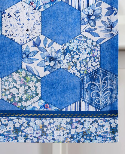 Maison d' Hermine Table Runner 100% Cotton Single Layer Table Runners 72 inches Long Decorative for Home Kitchen Dining Party Wedding Bridal Shower Spring Summer (Summer Blues, 14.50" x 72")