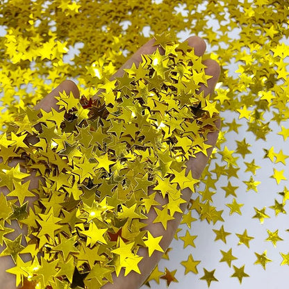 Confetti Star Glitter Sequins Table Confetti Metallic Foil Star for Wedding Birthday Festival Engagemetn Christamas New Year Theme Party Celebrations Favor Party Supplies(Gloden Star10mm)