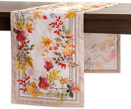 Maison d' Hermine Table Runner 100% Cotton Single Layer Table Runners 60 inches Long for Thanksgiving Christmas Decorations Home Kitchen Dining Party Wedding (Amarante, 14.5" x 60")