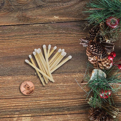 2" Classic White Tip Safety Matches | 200+ Bulk Artisan Matchsticks with Bumble Striker Stickers by Thankful Greetings, Decorative Candle Lighting Accessories, Unique for Home Decor, Gifts, & Events