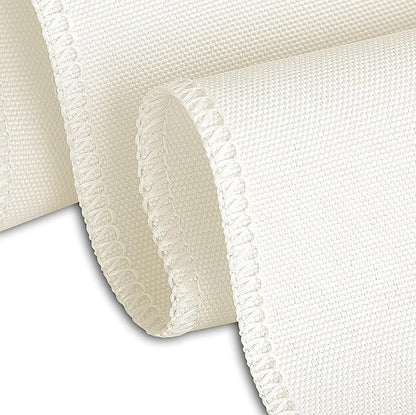 LTC LINENS 5 Pack 108 Inch Round Tablecloths Ivory - Great for 48 Inch Round Table Floor Length - Wrinkle Resistant Polyester Fabric Cloth for Wedding