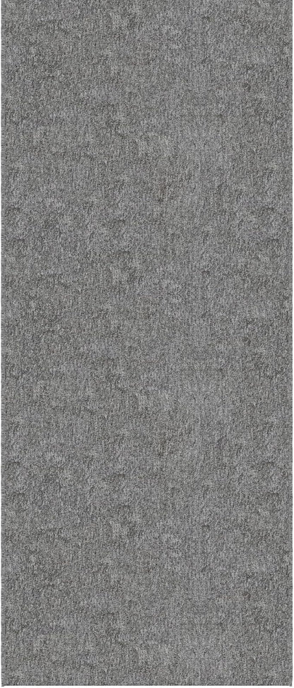 Ottomanson 2' x 11' Ultra-Thin Hallway Runner Rug - Durable Non-Slip Carpet for High-Traffic Areas - Fits Under Doors for Seamless Entry - Ideal for Kitchen, Entryway, Bedroom & Living Room, Gray