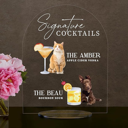 Pet Signature Drink Wedding Signs