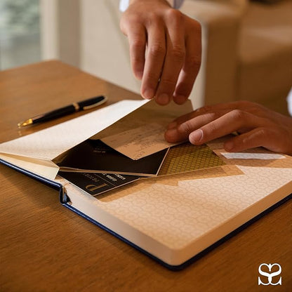 SETTINI Journal Notebook for Writing, Vegan Leather Hardcover Notebook - Pen loop, Back Pockets & Lay-Flat design, 120 GSM A5 College ruled Bleed free Paper, Gift Set for Men and Women, Mocha Brown - Birthday Gift